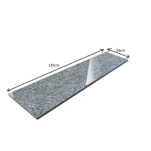 Parapet Stopnica granitowa szara polerowana G602 135x33x2 Bianco Sardo.webp