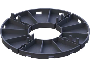 DDP010 stapelbar terrassdistanser 10 mm – svart
