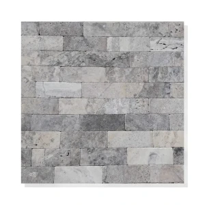 Kamień dekoracyjny 10mm Trawertyn Ash Bębnowany 7,5x15 cm