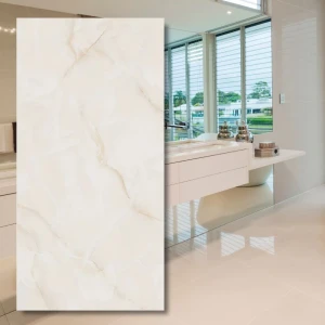 Agatha Onyx Ivory Satin 120x60x0,9 cm – glaserad porslinsklinker
