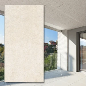 City White Fossil 45x90x2 cm 20 mm terrassplatta i gres