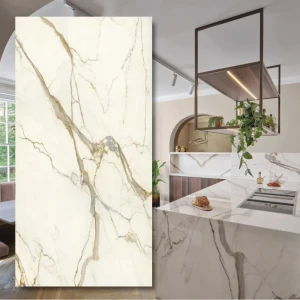 Calacatta Imperiale Silk — sintrad kvarts 6 mm 320×160 cm