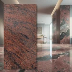 Granitplatta Multicolor Red 61x30,5x1 cm, polerad