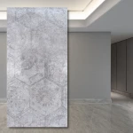 Gresplatta Soft Concrete Hexagon Iron 120x60x0,8 cm – grå matt