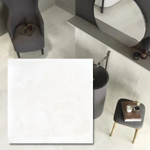 Soft Concrete White 100x100 cm – matt storformatsklinker