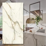 Calacatta Imperiale Silk — sintrad kvarts 12 mm 324x162 cm
