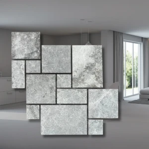 Marmorplattor Tundra Grey 12 mm – komplettset 0,74 m²