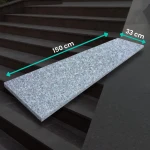 Granittrappsteg Royal Brown G664, flammat 150x33x2 cm