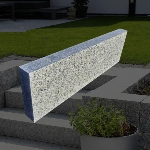 Granitkantsten 8x25 cm, 80–120 cm – flammad yta