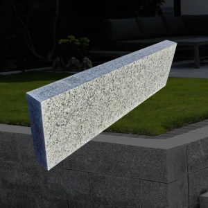 Granitkantsten G602 6x20x100 cm, flammad ovansida