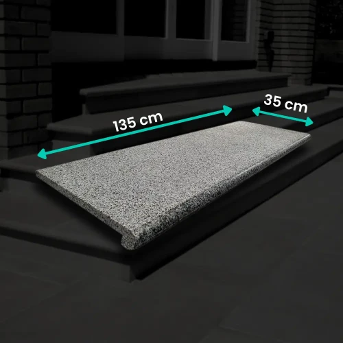 Schodek Granitowy Stopnica Bullnose G654 New Dark Grey 135x35x2 cm.webp
