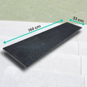 Stopnica granitowa płomieniowana G690 Bazalt Black 150x33x2.webp