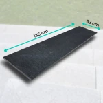 Basalttrappnos G690 Bazalt Black 135x33x2 cm (flammad yta)