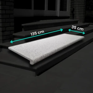 Granittrappsteg G603 135x35x2 cm – Bullnose, flammad yta