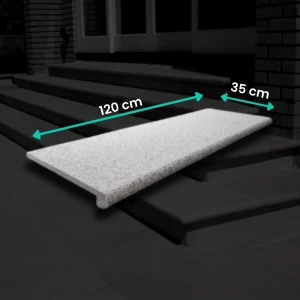 Granitsteg G603 flammad 120x35x2 – bullnose