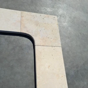 Trawertyn 3cm Kamień Brzegowy narożnik Classic Mix 40,6x61 | Obrzeża do basenu Bullnose