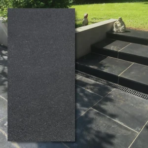 Kadappa Black Limestone 40x60 cm, 3 cm – natursten (trumlad/slipad)