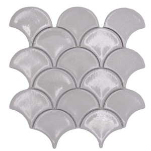 Keramisk mosaik Fiskfjäll Polerad Vit 29,3×24,5×0,6 cm
