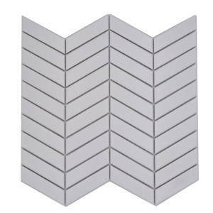 Vit keramisk mosaik, fiskbensmönster matt 28,8×30,2×0,6 cm
