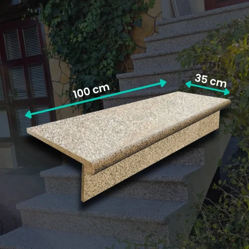 Zestaw Stopnica - Stopień + Podstopień Granitowy G682 100x35x2 .webp