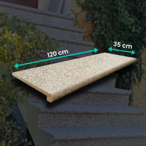 Granittrappnos G682 120×35×2 cm – Bullnose