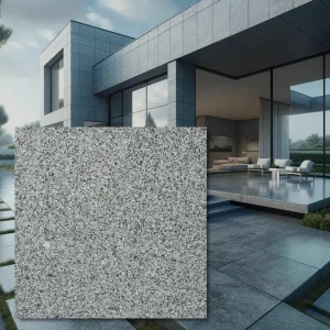 Granitplatta Dark Grey New G654, flammad 60x60x2 cm