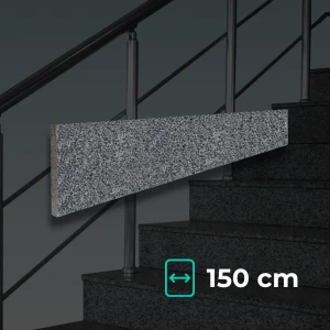 Stegpanel i granit G654 New Dark Grey, flammad 150x15x2 cm