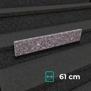 Polerad granitsockel G664 61x8x1 cm, brun