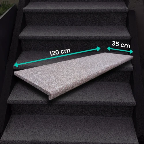 Schodek Granitowy G664 120x35x2 stopnica Bullnose