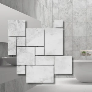 Carrara Royal 12 mm Satinmatt — Roman Opus modulset (0,742 m²)
