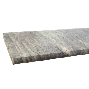 Stopnica kamienna Trawertyn Ash Argent Mix Szlifowany Bullnose 135x40,6x3 cm