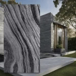 Fasad- och dekorsten Silver Grey Leather 30x60x1,2 cm