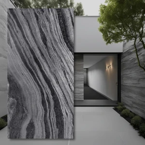 Fasad- och dekorsten Silvergrå Leather 30x90x1,2 cm