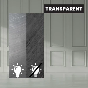 Stenfanér Line Black Transparent XXL 122x244x0,2 cm