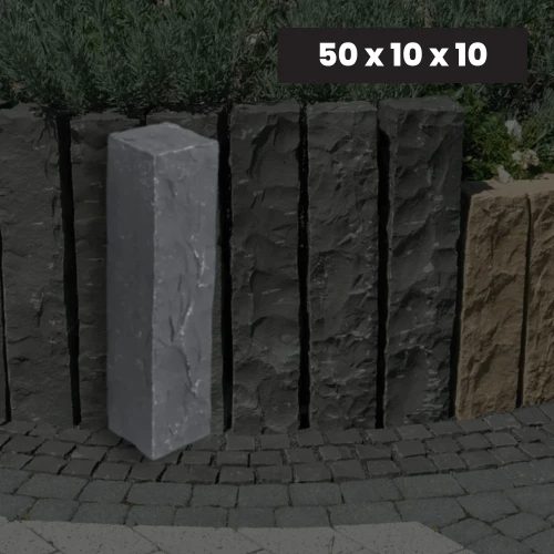 Ogrodowa Palisada Granitowa Łupana G690 Bazalt Black 50x10x10 cm