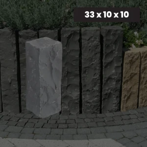 Ogrodowa Palisada Granitowa Łupana G690 Bazalt Black 33x10x10 cm