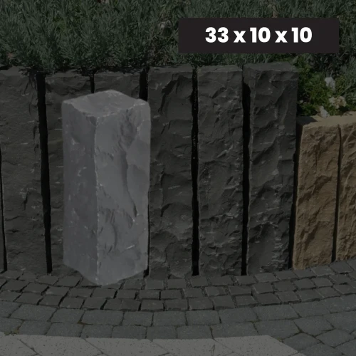 Ogrodowa Palisada Granitowa Łupana G690 Bazalt Black 33x10x10 cm