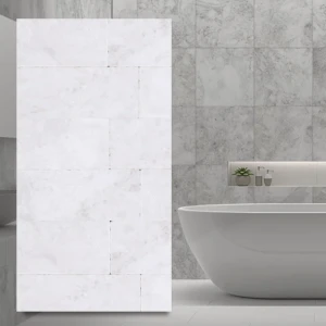 Royal White tumlad och slipad marmorplatta 10x30,5x1 cm
