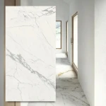 Statuario Book Match Faccia A Lux — sintrad kvartskiva 320x160 cm, 6 mm