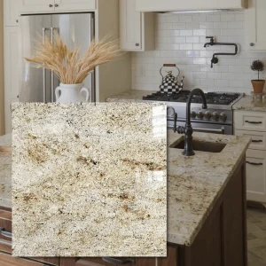Polerad granitplatta Colonial Gold 60x60x1,5 cm