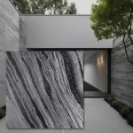 Kvartsitplatta Silver Grey Leather 60x60x1,2 cm
