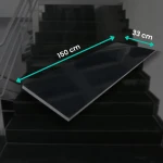 Granittrappnos Absolut Black, polerad 150x33x2 cm