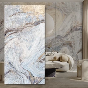 WPC-kolfiberskiva Blue Art, matt 280×112×0,8 cm