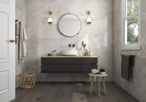 Płytka gresowa Sardonyx Cream Polerowana 90x90 cm /PAKIET 4,86M2/