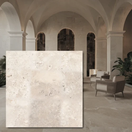 Trawertyn Super Light Szlifowany Niewypełniony Modern Tumbled 20,3x20,3x1,2 cm 1