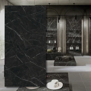 TRI-D Desire Black Soft – sintrad kvartsplatta 320x160x1,2 cm