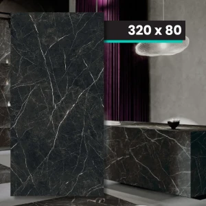 TRI-D Desire Black Soft kvarts-sinter 320x80x2 cm