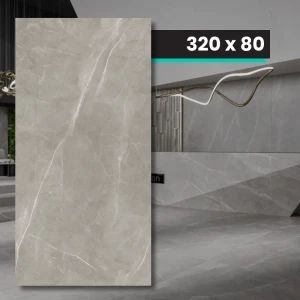 TRI‑D Ritual Grey Soft sintrad kvarts 320x80x1,2 cm