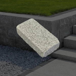 Granitgatsten G602 – flammad och tumlad 20x10x5 cm
