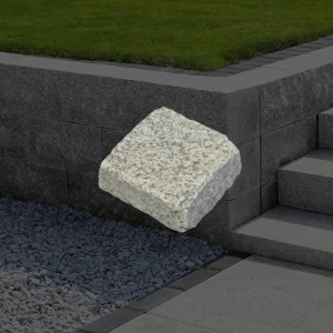 Granitgatsten G602 Flammad – Klyvd 10x10x10 cm